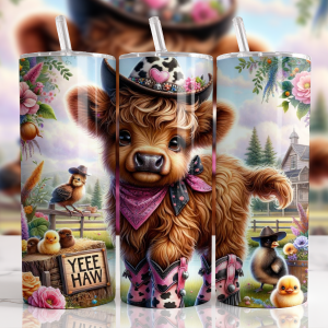Country girl Highland cow Tumbler