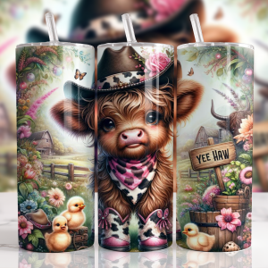 County Highland cow Tumbler
