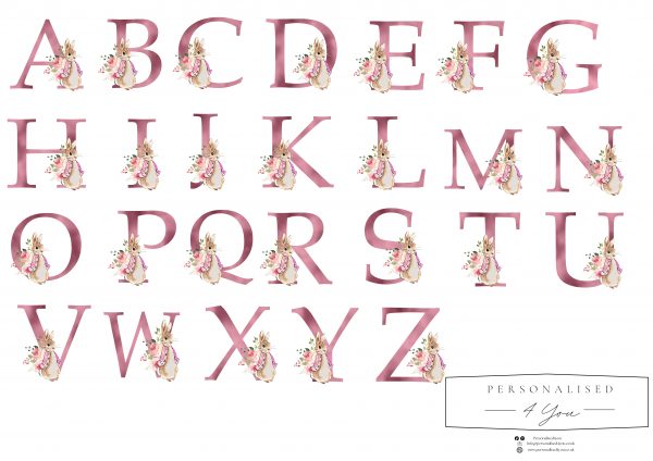 Personalised nursey print/ wall art rabbit - Image 2