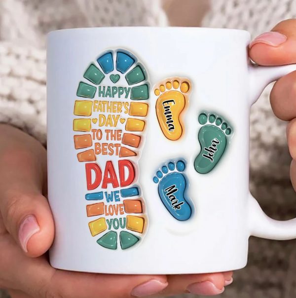 Footprint Dad Mug