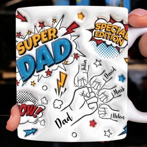 Super Dad 3D effect mug