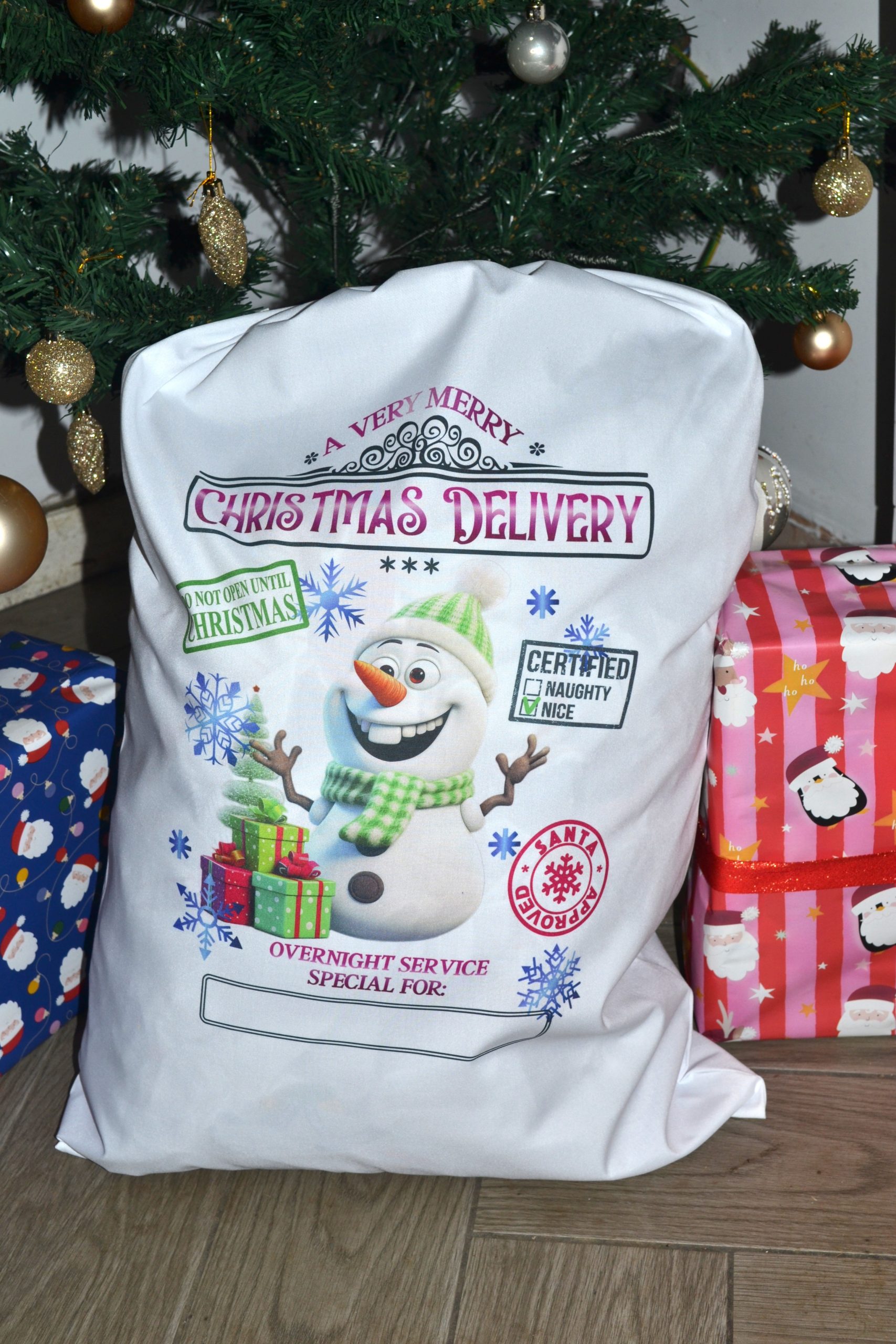 Christmas Delivery-snowman Santa Sack